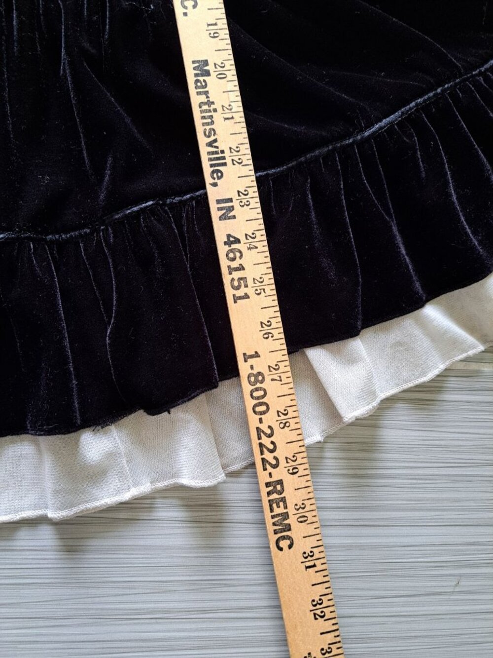 Vintage Velvet Maxi Skirt New York & Co Black Lace Ruffled Womens XS Festival - Picture 8 of 9